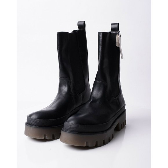 Bershka Shoes - Bershka Womens Black Stretch Boots Pull On Chunky Gores Sz 10 Eu 41 NWT 1205/760